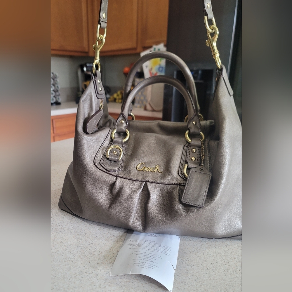 Coach Ashley Sabrina Pleated convertible Satchel duffle bag